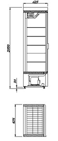 Холодильный шкаф Полюс Carboma R560 Cв чертеж