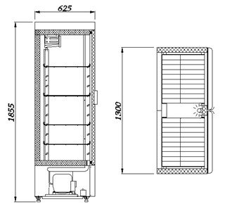 Холодильный шкаф Полюс ШХ-0,8 чертеж