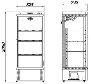 Холодильный шкаф Полюс Сarboma R700 С (стекло)