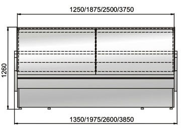 Холодильная витрина GolfStream Неман 2 ВС чертеж