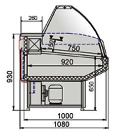 Холодильная витрина GolfStream Сож ВСн чертеж